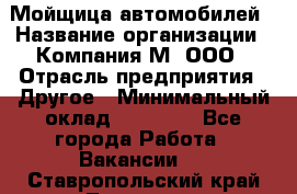 Мойщица автомобилей › Название организации ­ Компания М, ООО › Отрасль предприятия ­ Другое › Минимальный оклад ­ 14 000 - Все города Работа » Вакансии   . Ставропольский край,Лермонтов г.